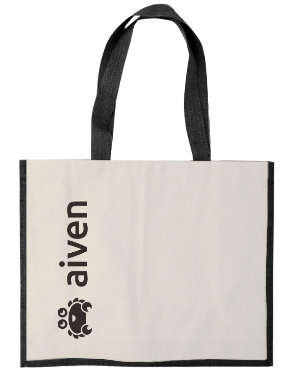Aiven jute bag (black logo)